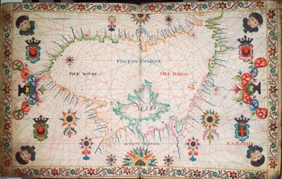 Carta do Mar Negro, c.1600 (manuscrito) de Unknown artist