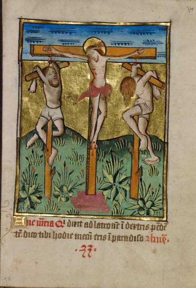 Cristo crucificado entre os dois ladrões de Unknown artist