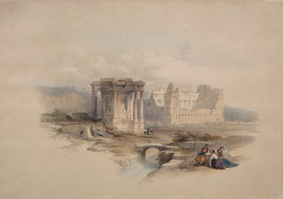 Templo circular em Baalbec de Unknown artist