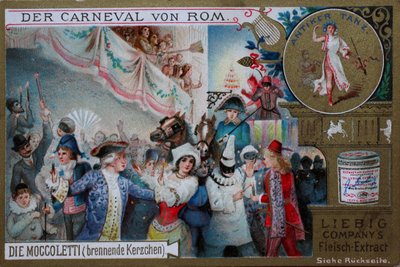 Série de fotografias de coleccionadores O Carnaval de Roma, o Moccoletti, velas acesas de Unknown artist