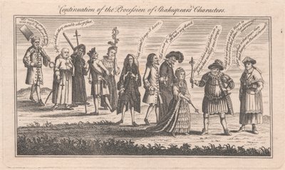 Continuação da procissão dos personagens de Shakespeare de Unknown artist