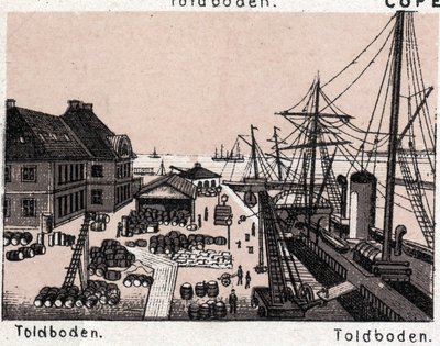 Copenhaga (Copenhaga), Dinamarca: vista de Toldboden (porto, porto). em "O mundo ilustra 168 vistas" Sem data (final do século XIX) de Unknown artist
