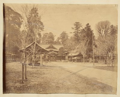[Pátio num templo japonês não identificado]. de Unknown artist