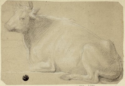 Vaca deitada sobre as ancas de Unknown artist