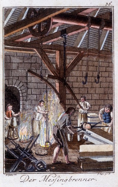 Artesanato: o fabricante de artigos de soutien na sua oficina. In" Comprehensive description of arts and crafts and workshops for young people" por Johan Peter Vue. Ed. Nurembergue, Weigel e Schneider de Unknown artist