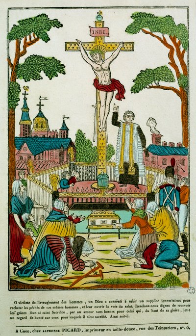 Gravura de Crucificação do século XIX Paris, B.N. de Unknown artist