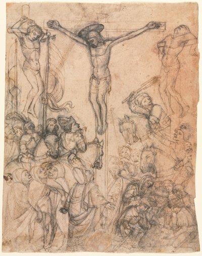 Crucificação com os dois ladrões de Unknown artist