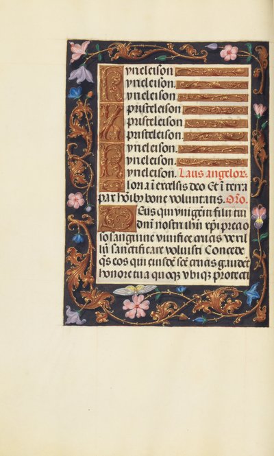 Página de texto decorada de Unknown artist