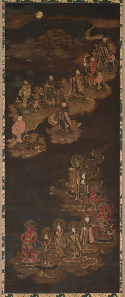 Descida dos Nove Luminares e das Sete Estrelas em Kasuga de Unknown artist