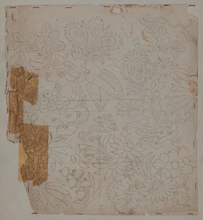 Desenho de projeto, final do século XVIII de Unknown artist