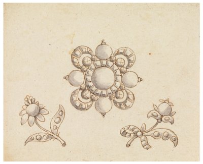 Design para três broches de Unknown artist