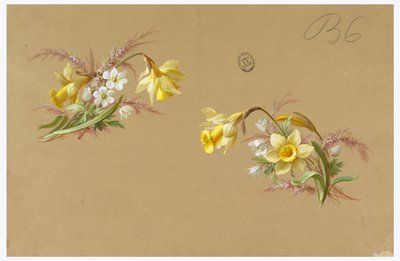 Design para papel de parede e têxtil: flores de Unknown artist