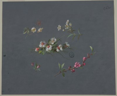 Design para papel de parede e têxteis: flores de Unknown artist