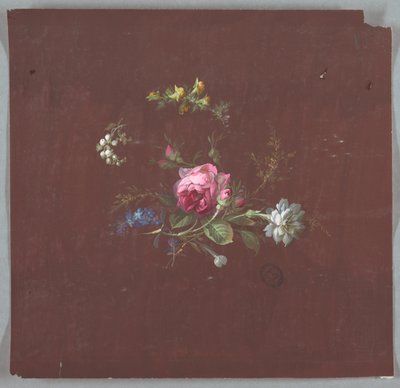 Design para papel de parede e têxteis: flores de Unknown artist