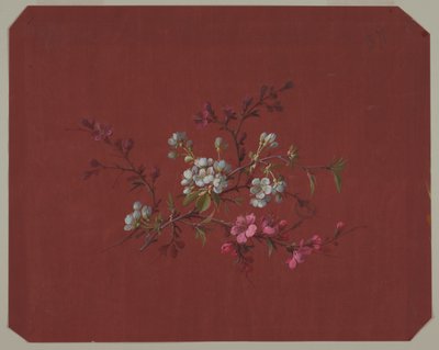 Design para papel de parede e têxteis: flores de Unknown artist