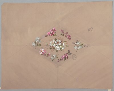 Design para papel de parede e têxteis: flores de Unknown artist