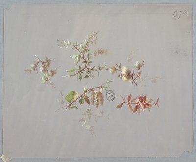 Design para papel de parede e têxteis: flores de Unknown artist