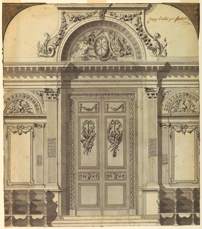 Projeto para uma entrada de parede de igreja de Unknown artist