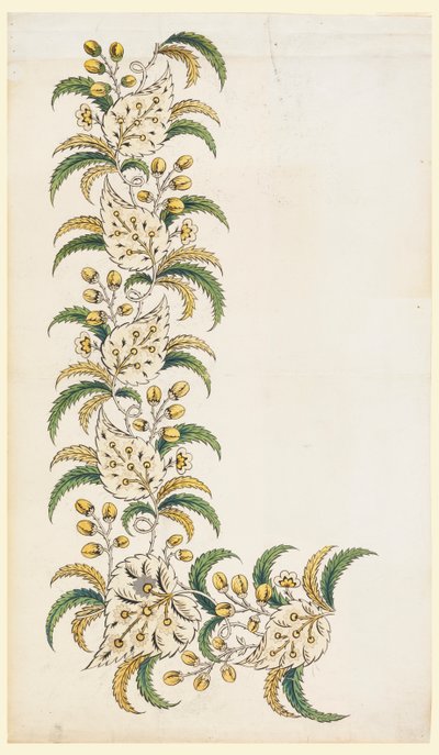 Design para uma borda vertical impressa de Unknown artist