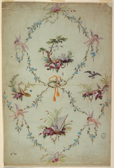 Design para um brocado de seda de Unknown artist