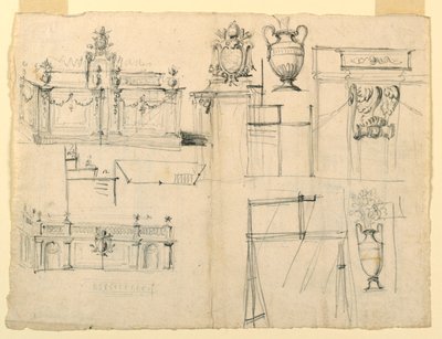 Projetos para vasos e arquitetura de Unknown artist