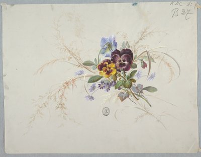 Designs para papel de parede e têxteis: flores de Unknown artist