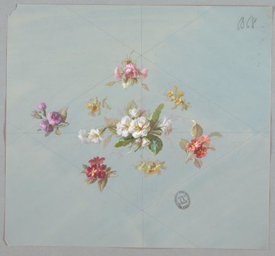 Designs para papel de parede e têxteis: flores de Unknown artist