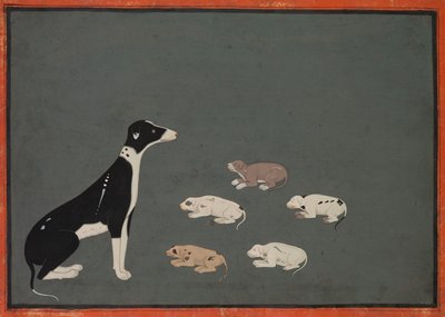 cachorro com filhotes de Unknown artist