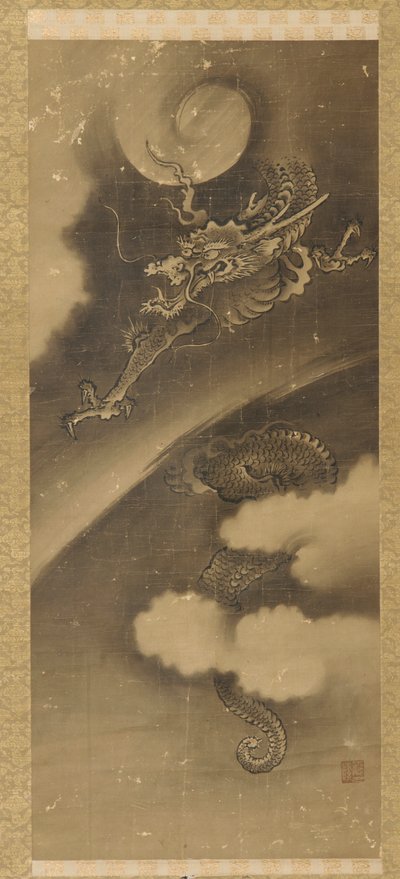 Dragão e nuvens de Unknown artist