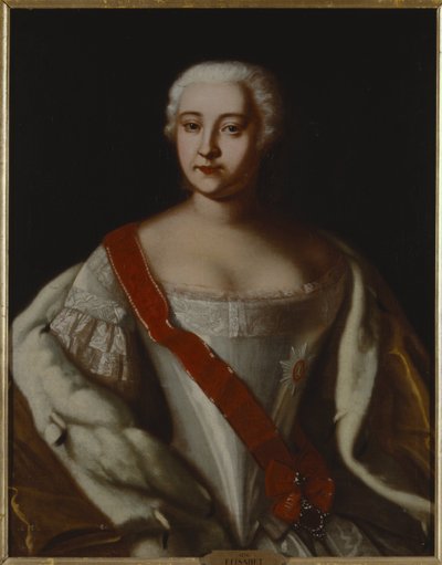 Elisabeth I, imperatriz de russie - Retrato da imperatriz Elizabeth da Rússia (1709-1762), Anônimo . Óleo sobre tela. Dimensão : 87x68 cm. Nationalmuseum Estocolmo de Unknown artist
