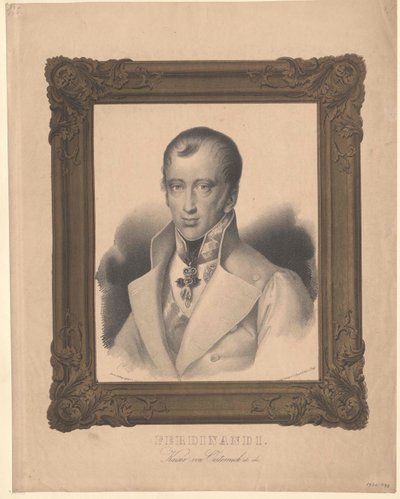 Imperador da Áustria Ferdinando I (impressão) de Unknown artist