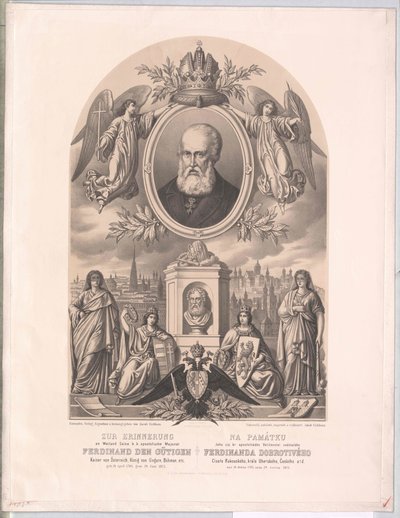 Imperador da Áustria Ferdinando I (impressão) de Unknown artist