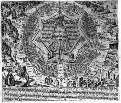 Gravação do "Amphitheatrum sapientiae aeternae". (Anfiteatro da sabedoria eterna) [Hamburgo: s.n. de Unknown artist