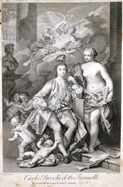 Farinelli (Carlo Broschi, dit; 1705 - 1782). de Unknown artist