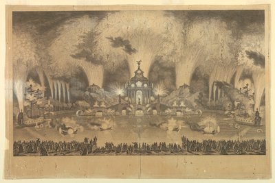 Festival de fogos de artifício em homenagem a um casamento de Unknown artist