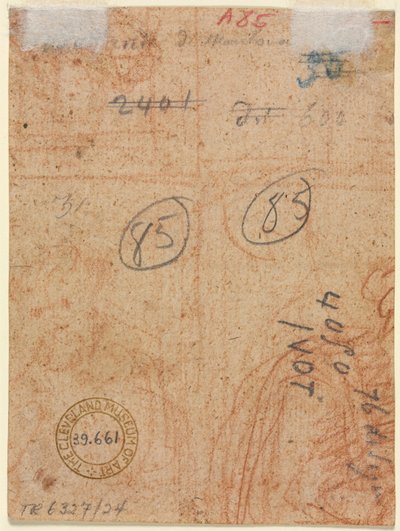 Fragmento de Duas Figuras (verso) de Unknown artist