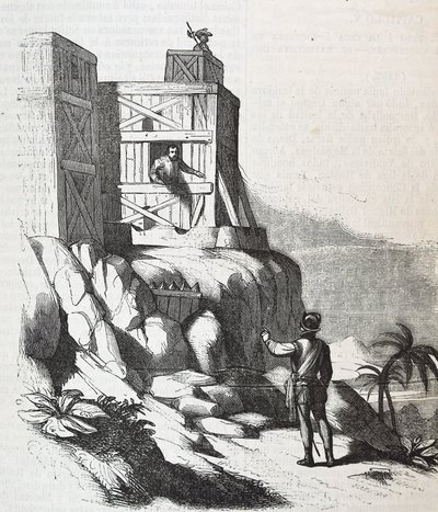 Francisco Roldan falando com Adelantado Bartholomew Columbus na ilha de Hispaniola, em Fort Concepción, em 1497 de Unknown artist