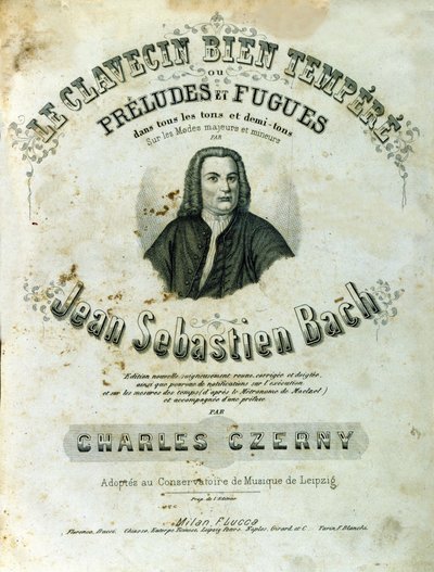Fronstipício de "Prelúdios e Fugas" de Jean Sebastien Bach (Johann Sebastian Bach de Unknown artist