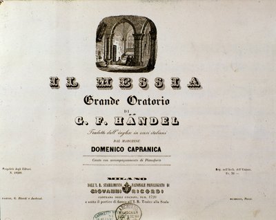 Frontispício da partitura 