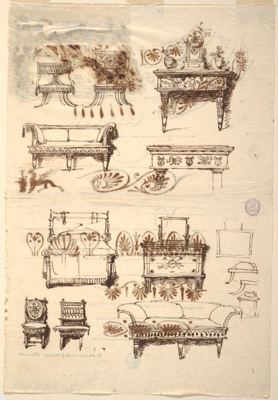 Projetos de móveis de Unknown artist