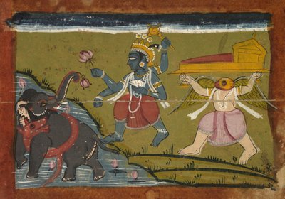 Gajendra Moksha: A Salvação do Rei dos Elefantes de Unknown artist