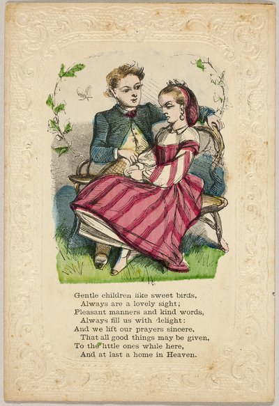 Crianças gentis como pássaros doces (valentine) de Unknown artist