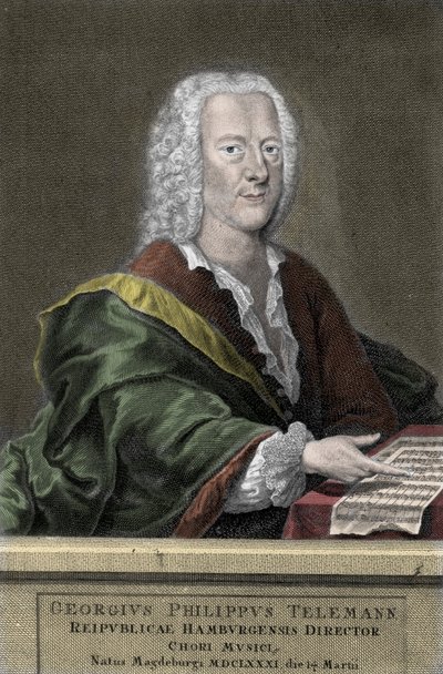 Georg Philipp Telemann (1681-1767), compositor alemão. de Unknown artist