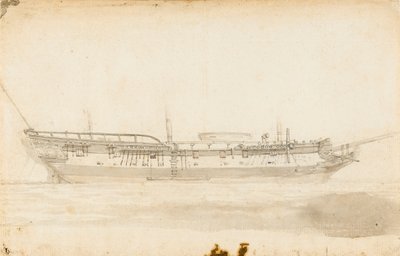 A "Descoberta" de George Vancouver, c.1789 (caneta, tinta lavada) de Unknown artist