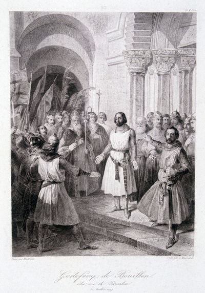 Godefroi de Bouillon eleito Rei de Jerusalém em 23 de julho de Unknown artist