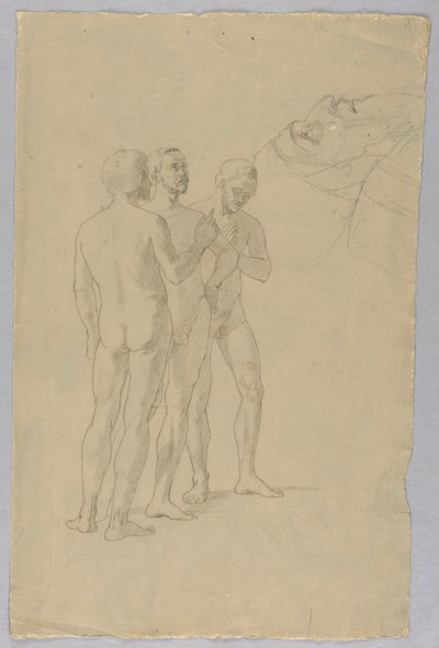 Grupo de três nus masculinos de Unknown artist