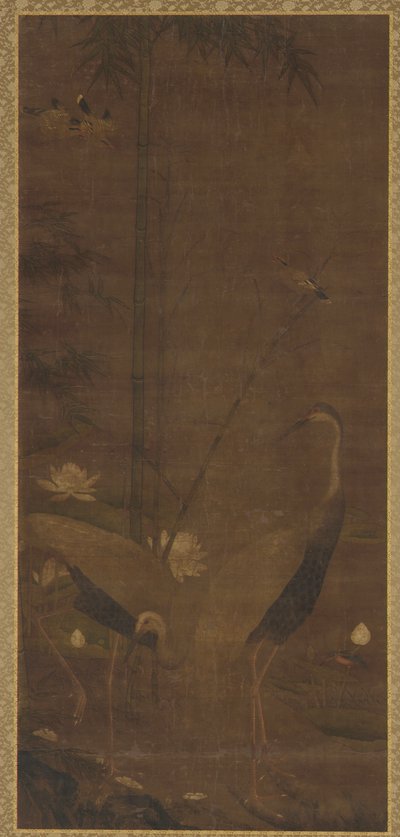 Garças, Lótus e Bambu de Unknown artist