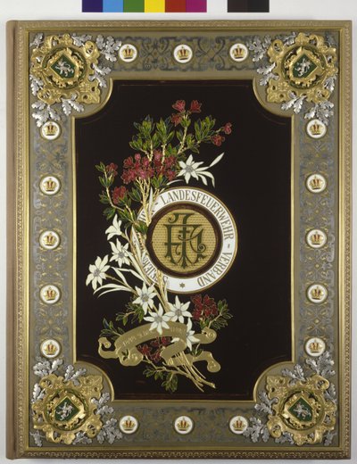 Homenagem por ocasião do 50º aniversário do reinado do imperador Francisco José I.1898 (gravura) de Unknown artist