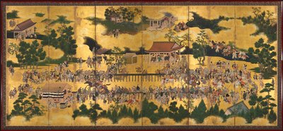 Corrida de Cavalos no Santuário Kamo de Unknown artist