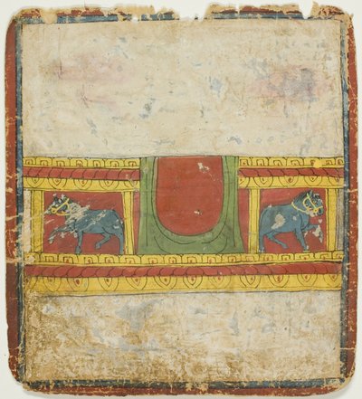 Trono de cavalo, de um conjunto de cartas de iniciação (Tsakali) de Unknown artist